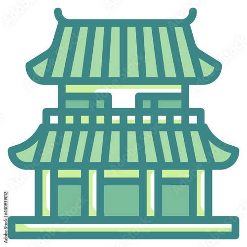 shrine blue line icon