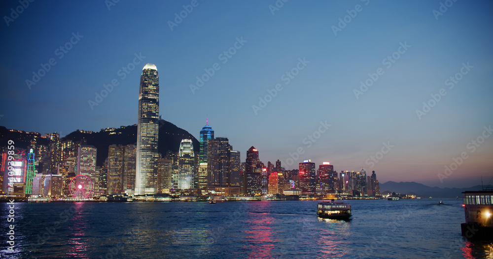 Hong Kong landmark night