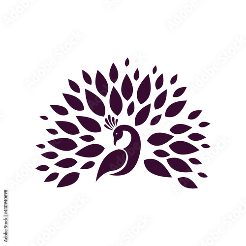 vector abstract illustration and religion peacock logo design 