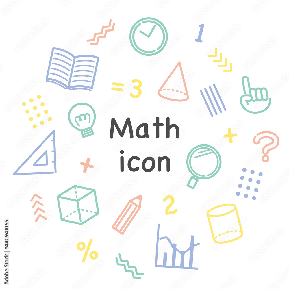 simple icon of studying math