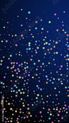 Festive stunning confetti. Celebration stars. Colo