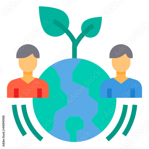 Growth flat icon