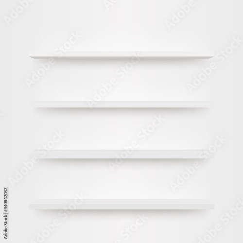 Minimal 3d bookshelf design 
Eps 10 stock vector illustration 