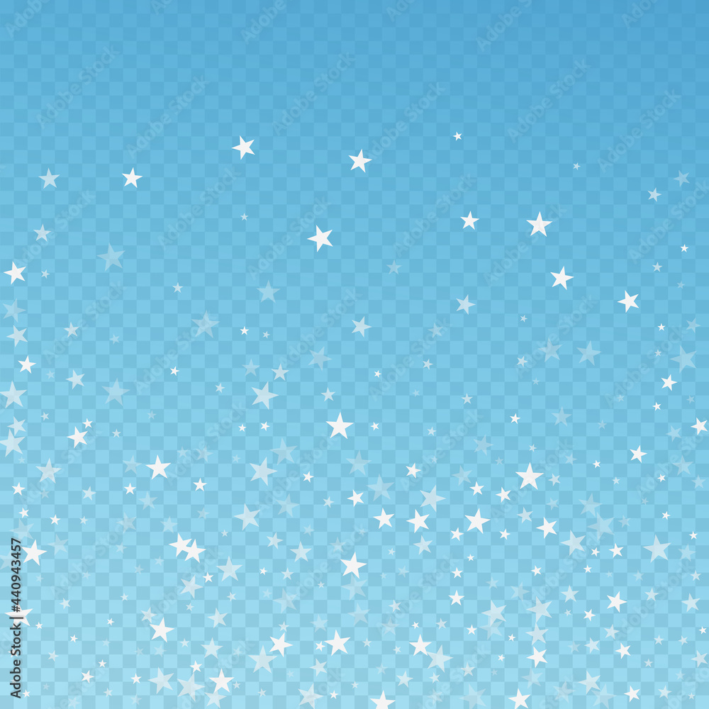 Fototapeta premium Random falling stars Christmas background. Subtle