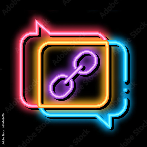 coincidence of two opinions neon light sign vector. Glowing bright icon coincidence of two opinions sign. transparent symbol illustration