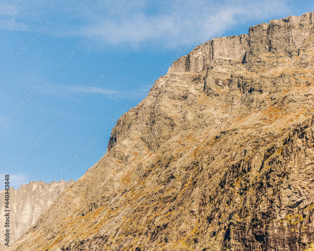 Close up mountain cliffs