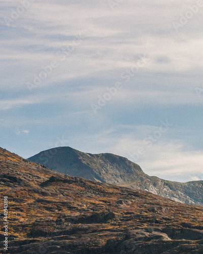 Layered rocky mountain range