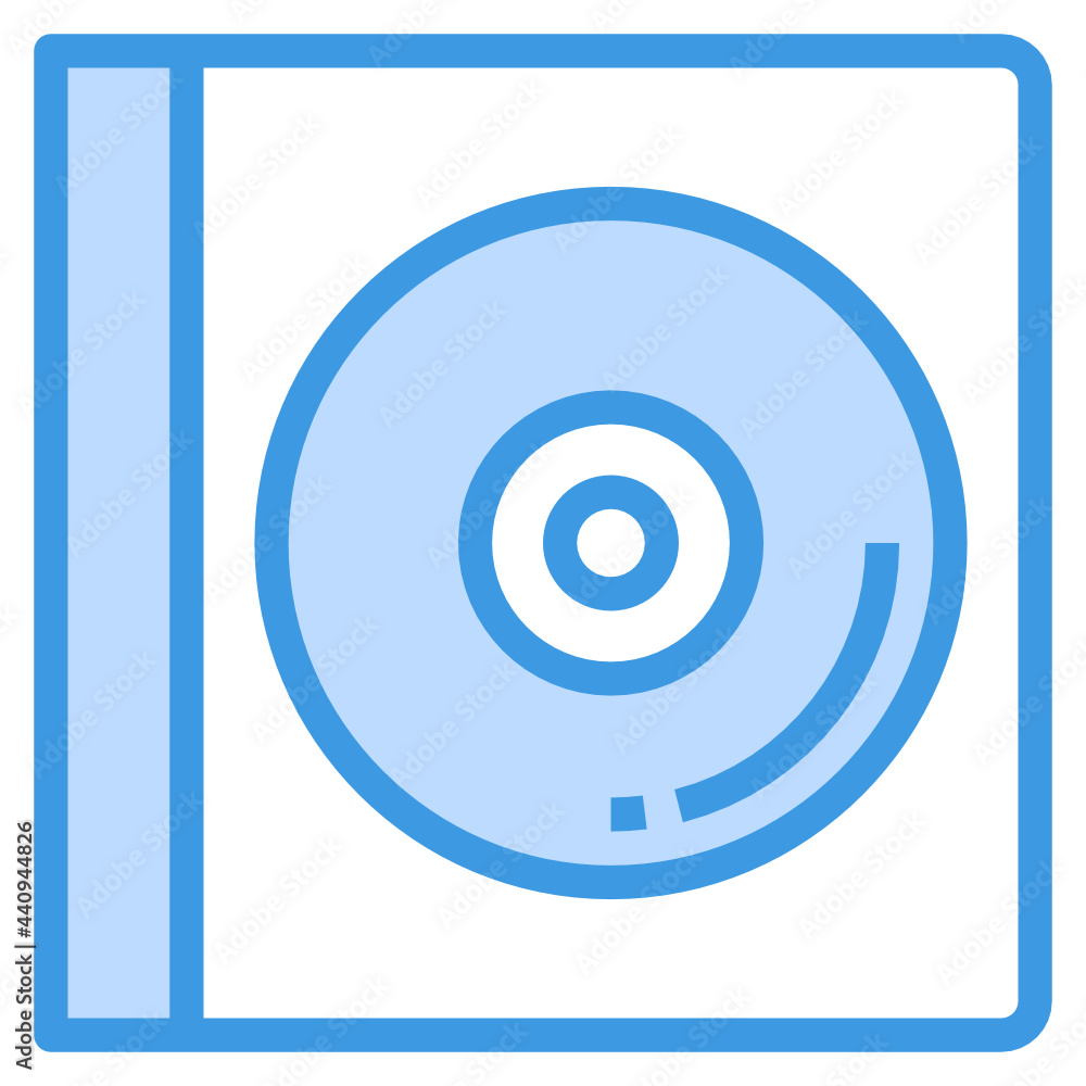 CD blue outline icon CD blue outline icon