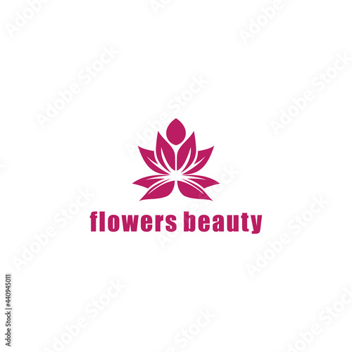 abstract flower logo design  used for beauty care logos  and religion 