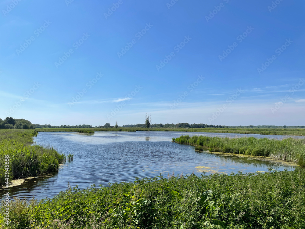 Lake and nature scenery at the Weerribben-Wieden National Park Lake and nature scenery at the Weerribben-Wieden National Park
