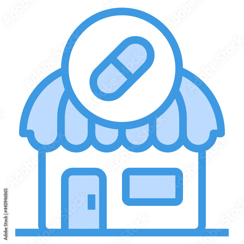Drug blue outline icon