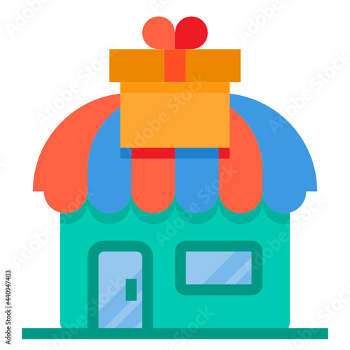 Gift Shop flat icon