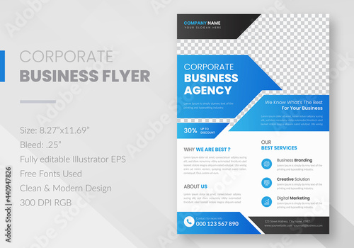 Business Flyer Corporate Flyer Template. marketing, business proposal, promotion, advertise, publication, cover page.