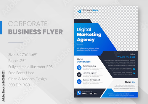 Business Flyer Corporate Flyer Template. marketing, business proposal, promotion, advertise, publication, cover page.