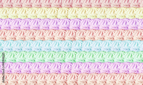 Three-dimensional image of white marshmallow on a pink background. Banner with food, marshmallows.