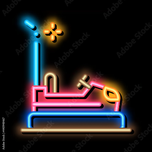 bumper car neon light sign vector. Glowing bright icon bumper car sign. transparent symbol illustration
