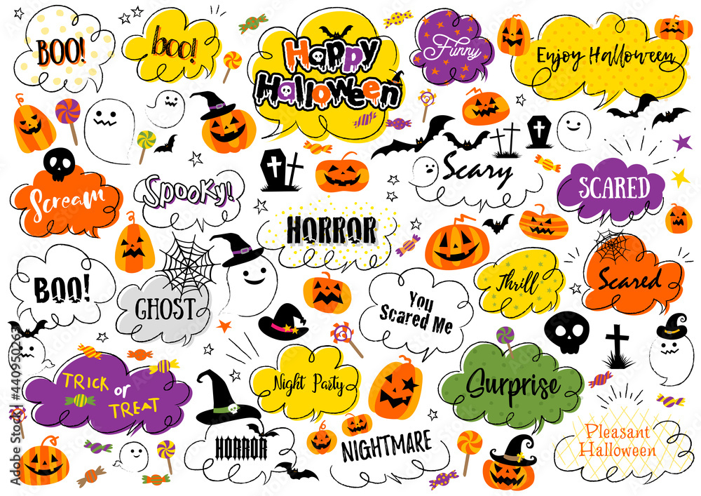 ハロウィン吹き出しセット ハロウィン吹き出しセット