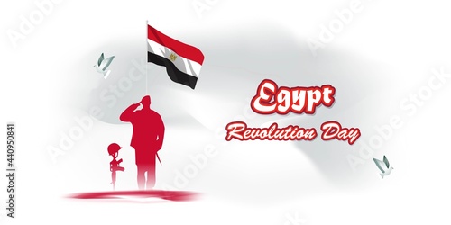 vector illustration for Egypt revolution  day