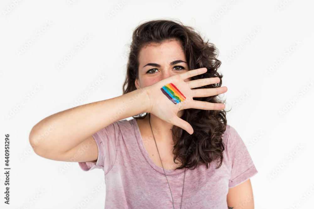 Woman Casual LGBT Portrait Photography Concept Woman Casual LGBT Portrait Photography Concept
