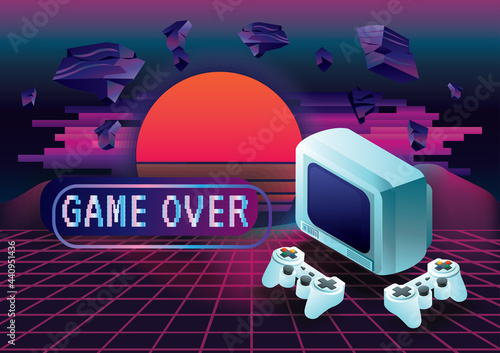 Game zone game icon background vector