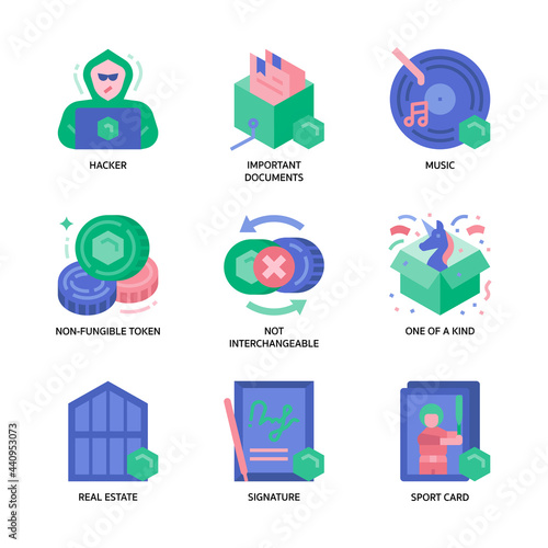 Non-Fungible Token Icon Set
