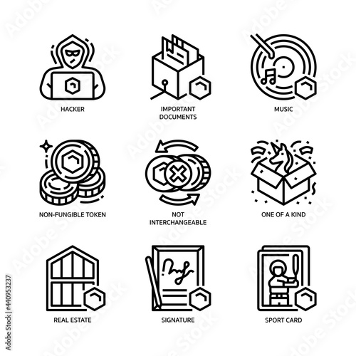 Non-Fungible Token Icon Set