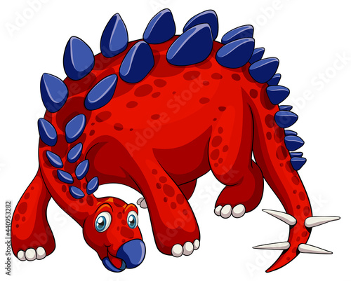 A stegosaurus dinosaur cartoon character