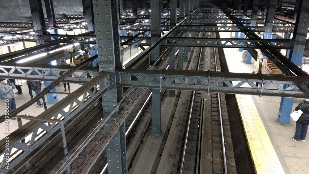 Subway Rail in Manhattan, New York, United States of America, North America