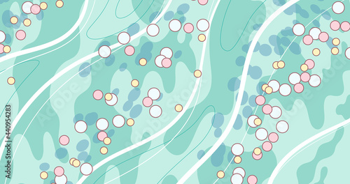 Happy water wave abstract background. Vector color illustration 