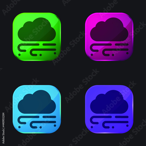 Blizzard four color glass button icon