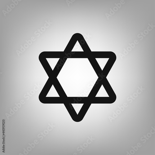 Religious symbol of Judaism icon for the interface of applications, games.