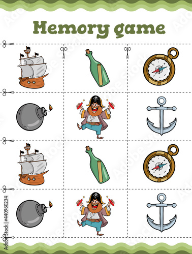 Educational game for children. Cartoon vector illustration.