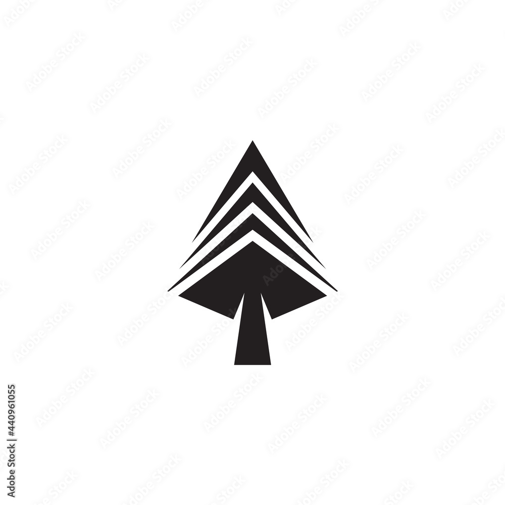 Pine tree icon logo design template Pine tree icon logo design template