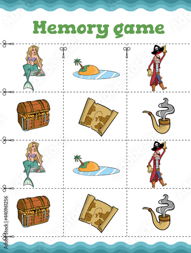 Educational game for children. Cartoon vector illustration.