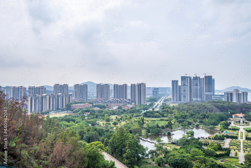 Cityscape of Nansha, Guangzhou, Guangdong, China