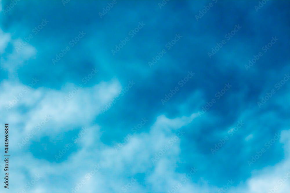 Blue and white colored blurred soft gradient abstract background