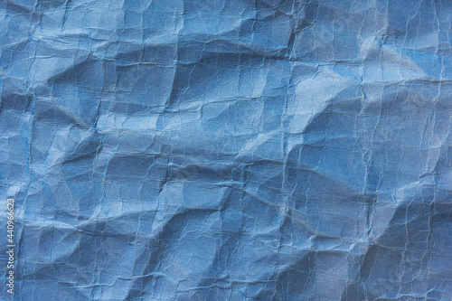 Pale blue crumpled thick paper texture