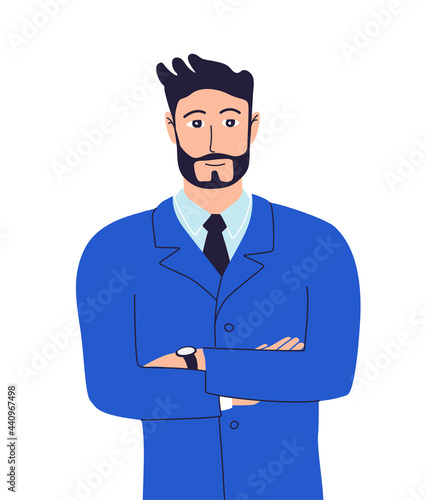 Portrait of young male doctor, healthcare and medical concept.