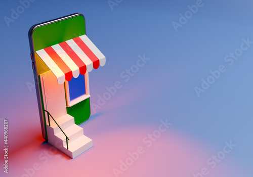 Online shopping on mobile a...