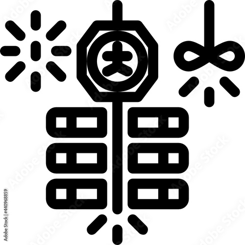 firecrackers outline icon