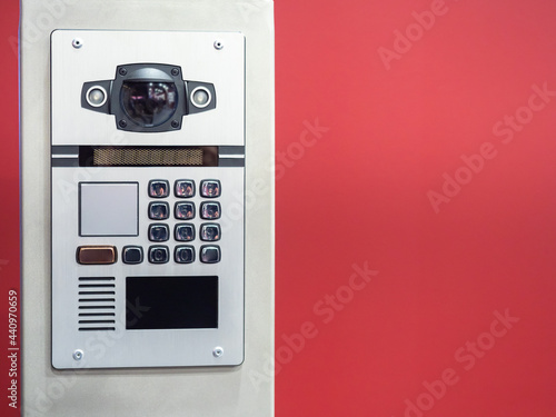 Video intercom on backgroun...