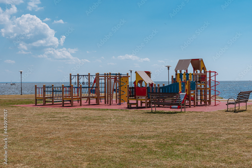 empty playground in the middle of the day (heat wave in Lithuania, June 2021) empty playground in the middle of the day (heat wave in Lithuania, June 2021)