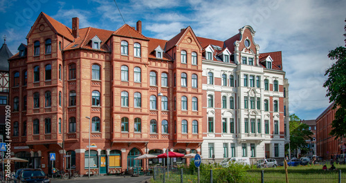 HANNOVER, GERMANY. JUNE 19, 2021. Beautiful view of german city with typical architecture. photo