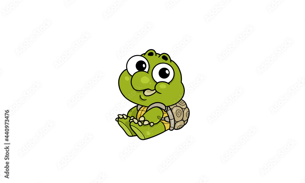 Fototapeta premium Baby Turtle Character RG