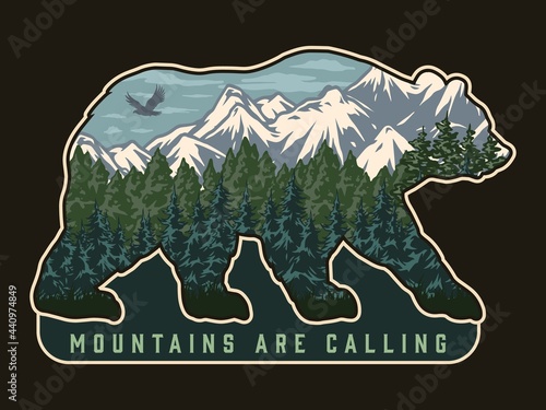 National park colorful concept