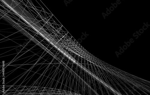 abstract architecture 3d shape