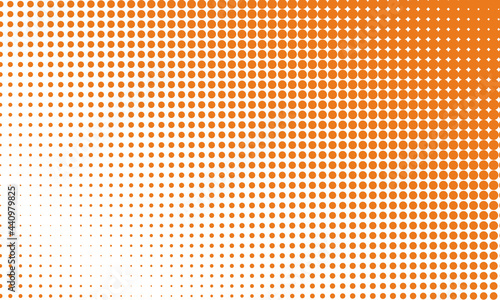 halftone background with pumpkin color