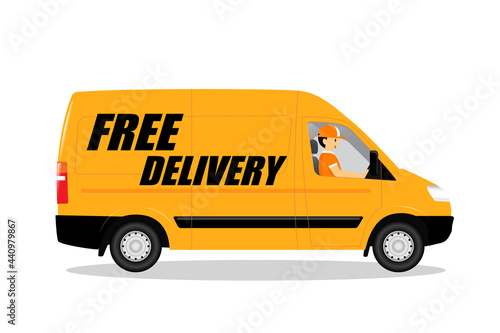 The van with text free delivery