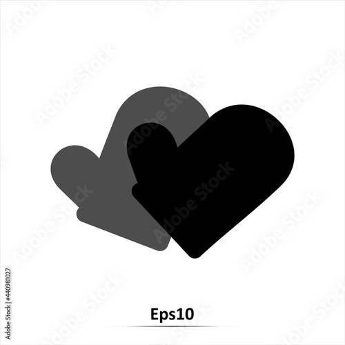 Oven mitten icon. Vector illustration