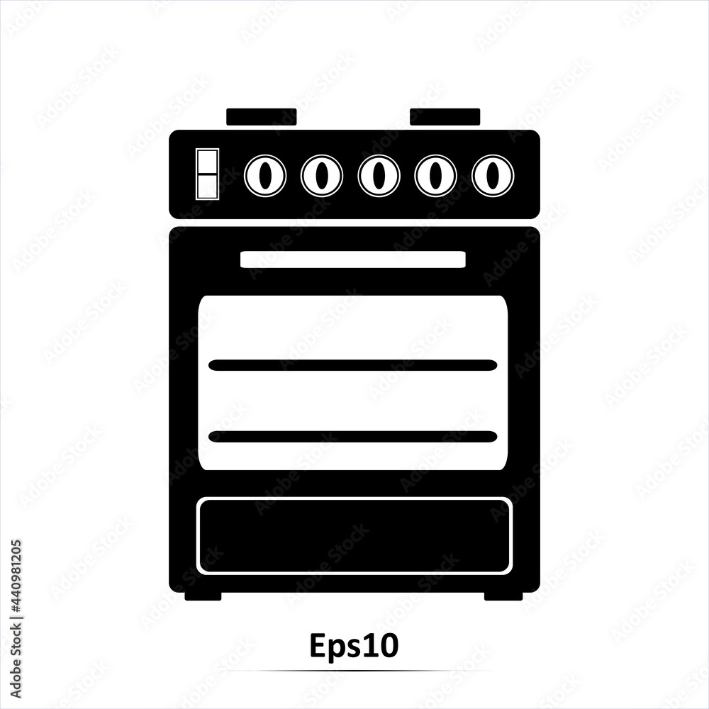 Stove oven icon. Vector illustration